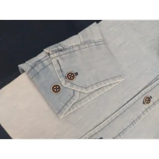 Camisa Original Lenda Urbana Jeans Claro Manga Longa Social Masculina - GG