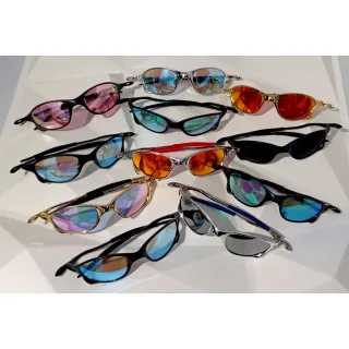 Estilosa Juju Lupa Feminino Masculino Óculos Mcs - Chumbo  Azul