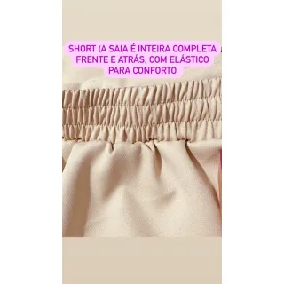 Saia Plus Size Conforto Alfaiataria Elástico Atrás - Fuscia(roxo)