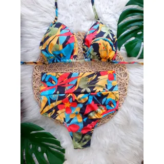 Plus Size GG Biquini Cortininha semi fio (46 ao 50) - Estampa 2