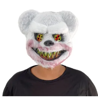 Fantasias de Halloween - Máscara Coelho Sanguíneo Terror - Urso Preto