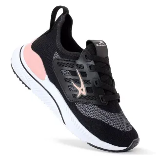 Promoção Tênis Feminino Esportivo Corrida Academia Caminhada - Preto Pink