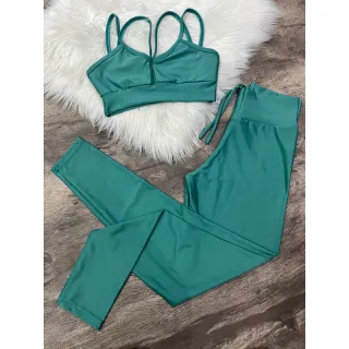 Top 4 Alças + Calça Legging Fitness - Conjunto - 5