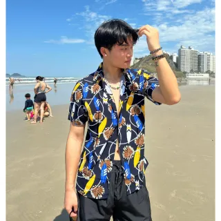 Roupas Casuais Masculinas: Camiseta Estampada Coco 3D, Camisa Havaiana de Verão