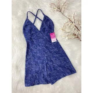 Empina Bumbum Top Fitness Macaquinho sem bojo - Azul Royal