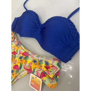 Modelo sereia biquini concha, duas tiras - Terracota