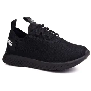 Promoção Tênis Esportivo Leve e Confortável Masculino Feminino - PRETO/PRETO