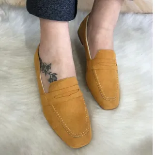 Confortável Sapatilha Feminina Camurça Moderna - Elegante Sapato Casual - 37