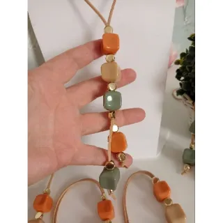 Escolha vários modelos de maxi colar feminino - Preto amêndoa