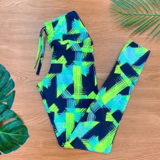 Cintura Alta Legging Fitness Estampada Suplex Academia - estampa 3