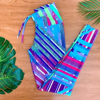 Cintura Alta Legging Fitness Estampada Suplex Academia - estampa 3