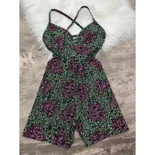 Alcinha Macaquinho Fitness - Costa Nua - ANIMAL PRINT LILÁS