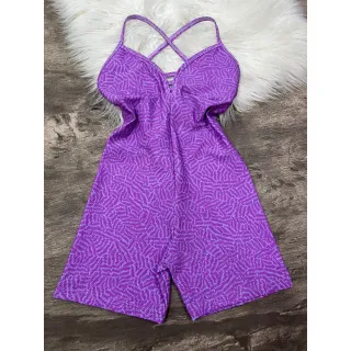 Alcinha Macaquinho Fitness - Costa Nua - ANIMAL PRINT LILÁS