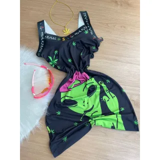 Vestidos Alerquina Multimarcas: Macaquinhos Coringa, Jamaica, Erva Mandrake - Macaquito Jamaica 🇯🇲