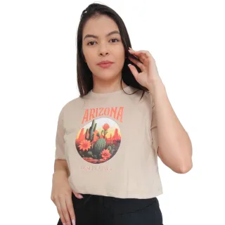 Moda Gringa Camiseta Cropped Larguinho - Grateful/BRANCO