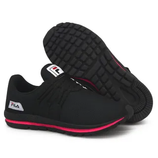 Confortável Tênis Corrida Feminino Masculino F1 Academia Caminhada - PRETO/PRETO/PINK