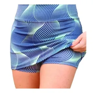Saia fitness feminina curta em suplex - escolha a estampa que mais combina com você - ROSA/LILÁS/VERDE