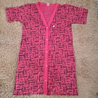 Camisola Aberta Botões Adulto Blogueirinha Liso Camisão - Azul