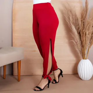 Cintura Alta Calça Jogger Feminina Fenda Lateral Premium Verão 2022 - Preto