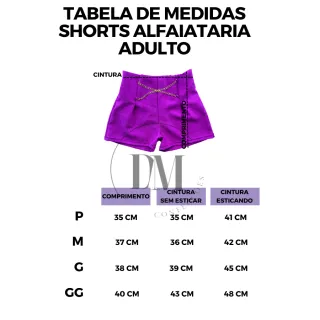 Adulto Shorts Feminino Alfaiataria - Preto