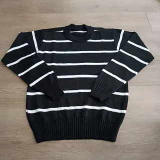 Malha tricô suéter gola redonda masculino infantil juvenil - Areia