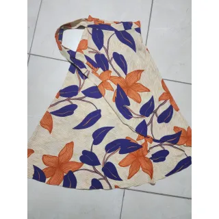 Amarração Estampa Floral Saia Longa Envelope Feminina Fenda - estampa 16