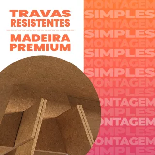 Desmontavél Mdf Cru Mesa Cavalete Grande 161X57,5X78 - Único