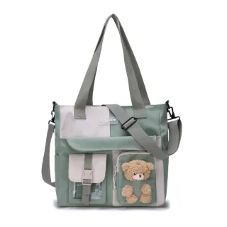 Bolsa Coreana/Japonesa Transversal com Ursinho + Ombro (8807/8808/8809/8810) - Rosa 🌸 (8809)