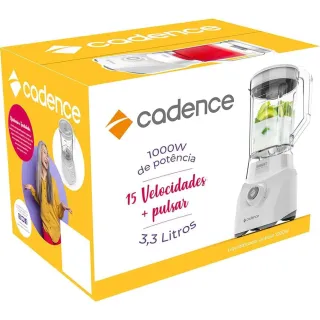Liquidificador Cadence Pulsar 1000W Branco 12 Velocidades Filtro 3,3 Litros - Branco