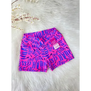 Cross curto shortinho - Compre online na Raryel - azul/riscos laranja