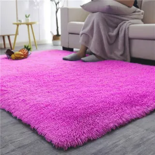 Tapete Peludo Felpudo para Quarto Sala 2,00x1,30 - Rosa