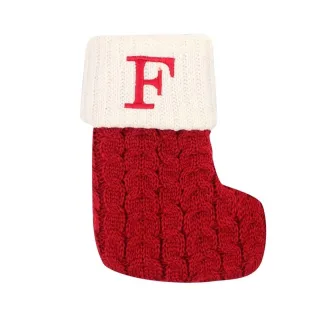 Pingentes de Natal Letras Vermelhas Floco de Neve Meias Árvore - C