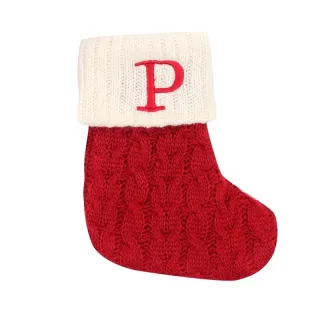 Pingentes de Natal Letras Vermelhas Floco de Neve Meias Árvore - C