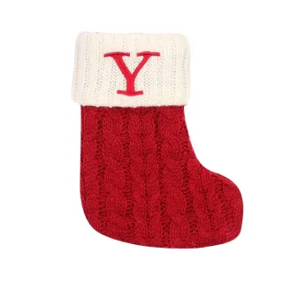 Pingentes de Natal Letras Vermelhas Floco de Neve Meias Árvore - C