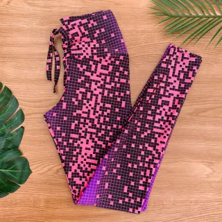 Cintura Alta Legging Fitness Estampada Suplex Academia - estampa 3