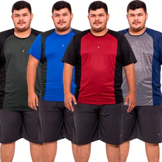 Camiseta Treino Dry Fit Masculina G1 G2 G3 Plus Size Extragrande - Vermelho