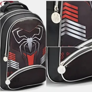 Grande Mochila Infantil Masculina Spider-Aranha Dark 2023 Escolar Resistente - PEQUENA
