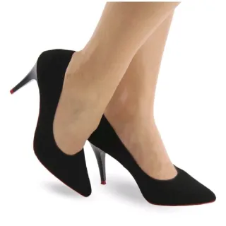 Salto alto premium nobuck preto scarpin - 37