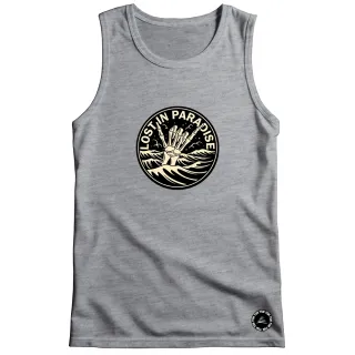 Hang Lose Camisa Regata Masculina Verão Surf Praia - CINZA-CLARO