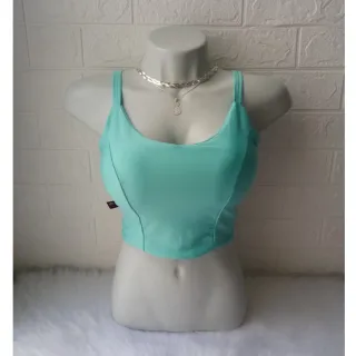 Blusa Cropped Feminina com Tiras nas Costas e Alcinha - Blogueirinha - Verde água