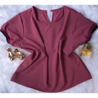 Moda evangélica: Blusa Feminina em Crepe Sedinha - Rose