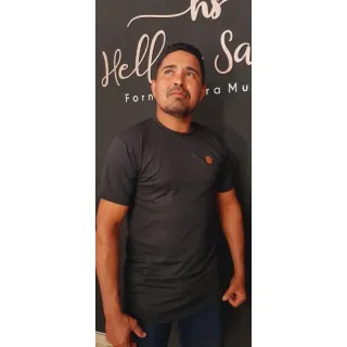 Moda Gringa: Camiseta Masculina Longline Canelada - Basica Americana - Branca