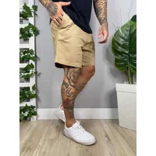 Bermuda Masculina Cargo de Sarja Curta - Vinho