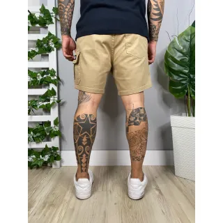 Bermuda Masculina Cargo de Sarja Curta - Vinho