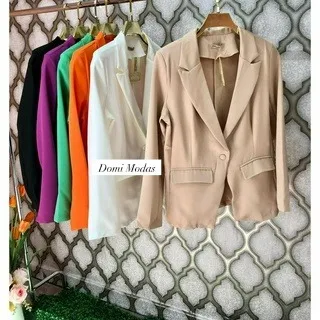 Blazer 6407 com Bolso em Alfaiataria - Bege