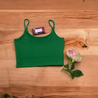 Alça fina suplex cropped feminino casual lisos e estampados em várias cores - Rosa Chiclete