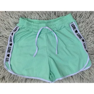 Moda Blogueira Short Feminino Verão Malha Ribana Canelada - Pink