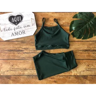 Moda fitness: conjunto top e short curto ou pedal - Est.13