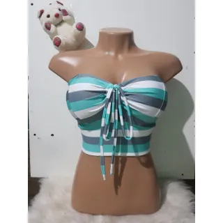 Suplex Cropped Top Feminino Tomara que Caia Com Bojo - Tamanho Único - Vermelho