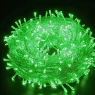 Cordão Pisca Pisca Natal 100 Leds 10m - Várias Cores e Funções - Branco Quente